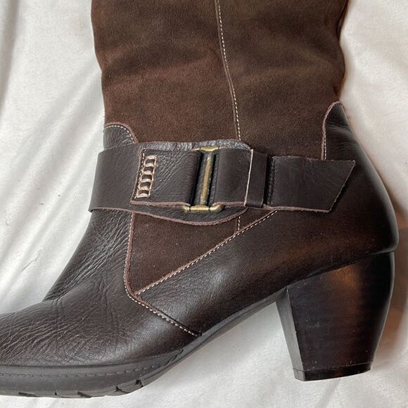 Alpina Fleece Lined Brown Leather/Suede Buckle Boots. Size 7.5. - Picture 5 of 16